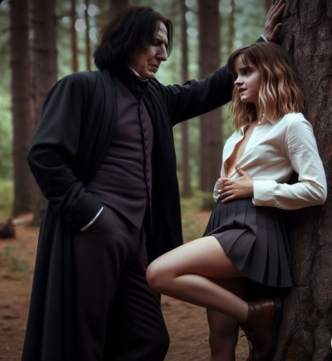 Hermione And Severus, Harry Potter Personajes, Hot Harry Potter, Hermione Granger Art, Severus Snape Hermione Granger, Hermione Granger Fanart, Hermione Fan Art, Snape And Hermione, Hayley The Originals