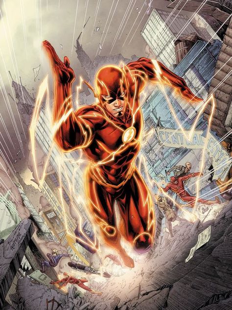 The Flash by Brett Booth Barry Allen Flash, Flash Running, Brett Booth, Konosuba Wallpaper, Flash Dc Comics, Flash Comics, Flash Barry Allen, Wally West, Kid Flash