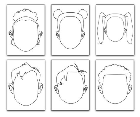 6 Free Printable Blank Face Templates | Just Family Fun Face Template For Kids, Self Portrait Template, Blank Face Template, Kindergarten Self Portraits, Template Funny, Face Printable, Blank Face, Preschool Craft Activities, Family Portrait Drawing