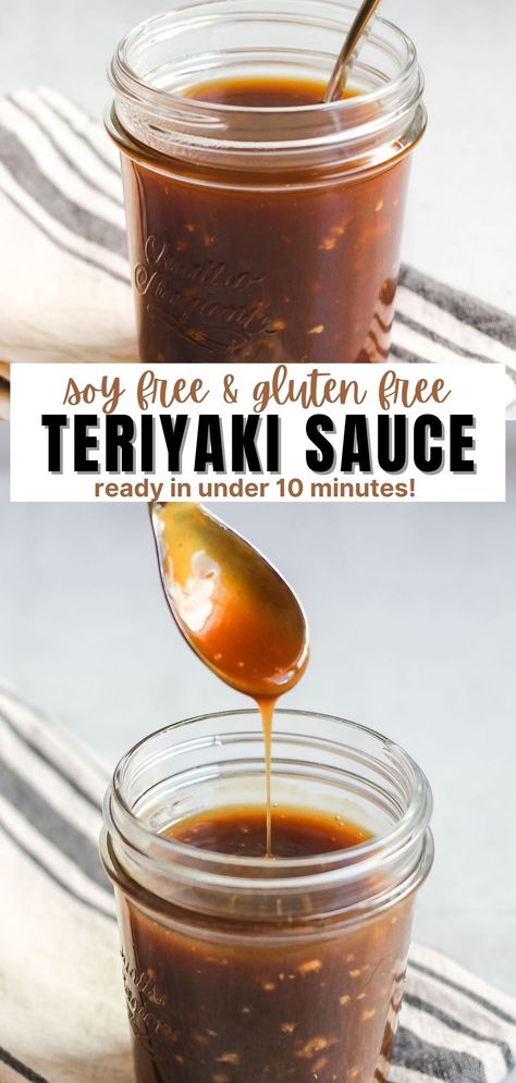 Soy Free Soy Sauce, Gluten Free Teriyaki, Gluten Free Teriyaki Sauce, Make Teriyaki Sauce, Mexican Mole, Dairy Free Sauces, Recipes With Soy Sauce, Gluten Free Sauces, Teriyaki Sauce Recipe