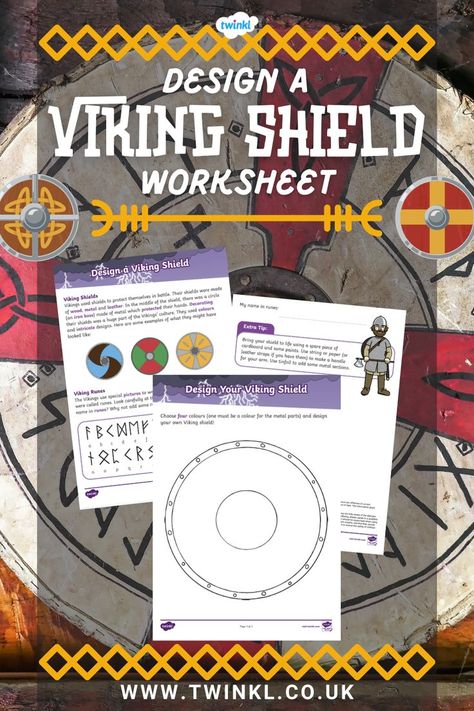 Design a Viking Shield Worksheet Vikings For Kids, Viking Shield Design, The Great Fire Of London, Ancient Sumer, Global Studies, Gunpowder Plot, Shang Dynasty, Viking Pattern, History Lesson Plans