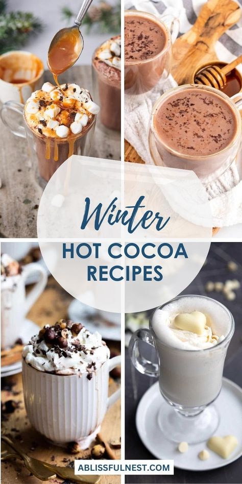 Experience the richness of winter hot cocoa recipes designed to make your holiday season unforgettable. These recipes range from decadent classics to unique twists that will delight any chocolate lover. Each cup brings warmth and cheer, perfect for sharing with friends or enjoying solo. Find your new favorite way to sip the season! #hotcocoa #winterflavors #holidayrecipes Hot Chocolate Variations, Unique Hot Chocolate Recipes, Hot Chocolate Flavors, Fancy Hot Cocoa, Fancy Hot Chocolate, January Activities For Kids, Unique Hot Chocolate, Drinks Hot Chocolate, Winter Hot Chocolate