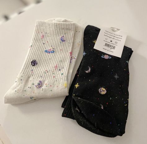 Galaxy Socks, Socks Aesthetic, Soft Grunge Aesthetic, Boho Aesthetic, Girly Accessories, Cute Socks, Soft Grunge, Comfy Outfits, Teen Fashion