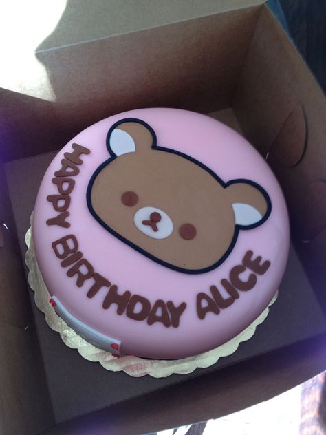 Rilakkuma Birthday Cake, Rilakkuma Birthday Party, Rilakkuma Birthday, Kawaii Birthday Cake, Rilakkuma Cake, Kawaii Cake, Kawaii Dessert, Kawaii Cooking, Cute Baking