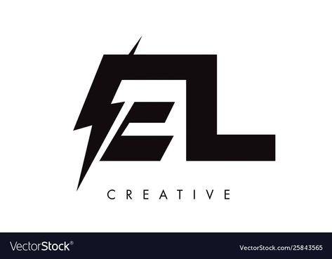 El Logo Design Letter, Electrical Company Logo, Lighting Thunder, Islamic Background Vector, Electric Bolt, Thunder Bolt, Islamic Background, Electric Company, Company Logo Design