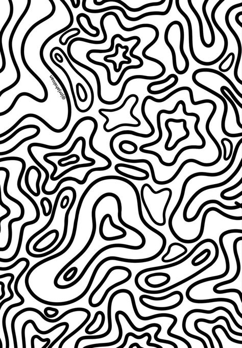 Designs To Draw Patterns Aesthetic, Grunge Colouring Pages, Background Filler Drawing, Coloring Pages Grunge, Colouring In Pages Aesthetic, Grunge Coloring Pages, Melting Pattern, Aesthetic Coloring Pages Free Printable, Pattern Art Drawing