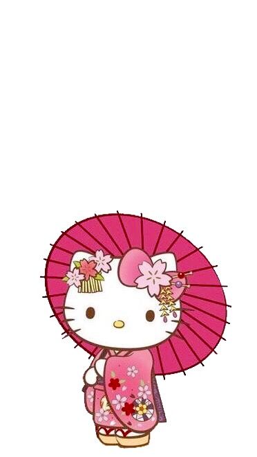 Cherry Blossom Hello Kitty, Hello Kitty Kimono, Sticker Pictures, Hello Kitty Imagenes, Charmmy Kitty, Hello Kitty Images, Sanrio Japan, Hello Kit, Kawaii Illustration