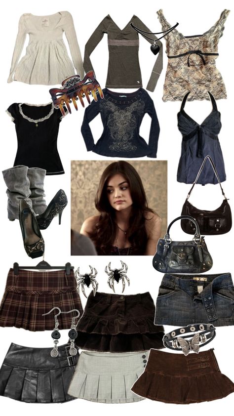 aria montgomery pretty little liars autumn and fall fashion inspiration and style outfit inspiration collage 2000s Fashion Inspiration, Aria Montgomery Style, Inspiration Collage, Fall Fashion Inspiration, Pll Outfits, Pretty Little Liars Outfits, Pretty Little Liars Fashion, Aria Montgomery, Style Inspiration Fall