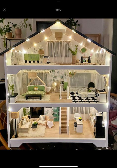 Pretty Doll House, Build A Barbie House, Toy Doll House, Barbie House Inspiration, Diy Model House, Diy Small Houses Craft, Doll House Design Ideas, Barbie Doll House Diy Cardboard, How To Build A Doll House