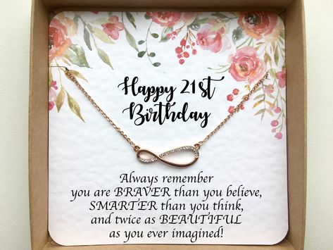 Happy 21st Birthday Cards, 18th Birthday Gifts For Girls, Gold Infinity Necklace, Bonus Mom Gifts, 40th Birthday Gifts For Women, 30th Birthday Gift, 21st Birthday Cards, Step Mom Gifts, 18th Birthday Gifts