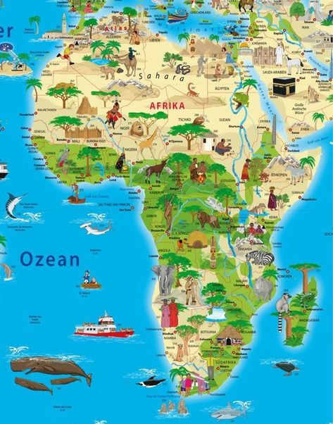 Africa Infographic, Continents Activities, Languages Of Africa, Refugees Art, Best Travel Journals, Fish Gallery, Geography Map, Pictorial Maps, Animal Science