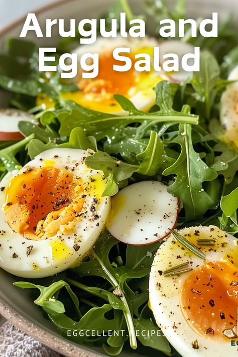 If you are craving a fresh and nutritious lunch, this Arugula and Egg Salad is the ideal pick. #Arugula and Egg Salad #arugula salad egg #arugula hard boiled egg salad #arugula and egg salad #charred shallot and arugula salad with sunny-side-up eggs #egg salad sandwich with arugula #egg salad with arugula #arugula salad with eggs #arugula salad with poached egg #arugula salad with fried egg #arugula salad #arugula salad recipes #arugula salad ideas Salad Recipes Arugula, Hard Boiled Egg Salad, Sandwich With Arugula, Salad With Poached Egg, Salad With Eggs, Boiled Egg Salad, Salad Arugula, Nutritious Lunch, Arugula Salad Recipes