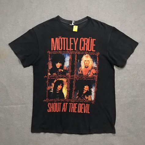 Motley Crue Shirt, Shout At The Devil, 70s Shirts, Motley Crue, Mötley Crüe, Concert Tees, Band Shirts, Virtual Closet, Dream Clothes