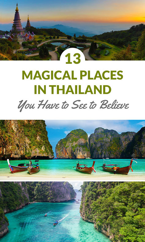 13 Magical Places in Thailand That You Have to See to Believe Maya Beach Thailand, Best Things To Do In Thailand, Thailand Hidden Gems, Thailand Must See, Pai Canyon, Visiting Thailand, Places In Thailand, Thailand Aesthetic, Travel To Thailand