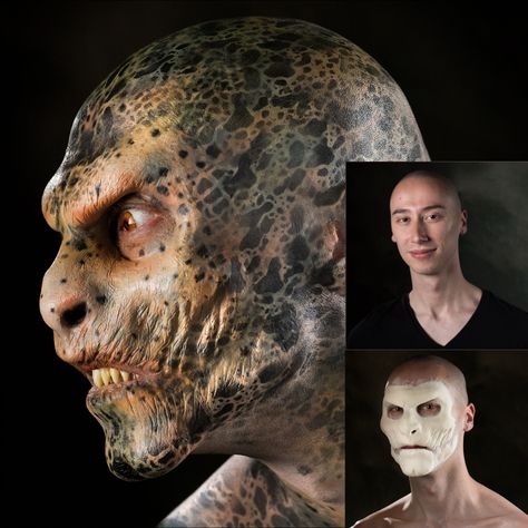 Sinister Character Design, Orc Makeup, Scary Creatures, Life Casting, Post Apocalyptic City, Bald Cap, Prosthetic Makeup, Dark Things, Makeup Cosplay