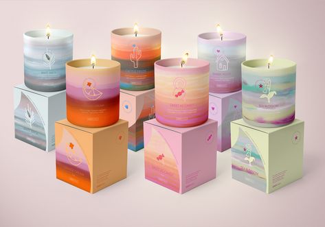 Packaging Design Inspiration Candles, Unique Candle Packaging Ideas, Packaging Design Unique, Creative Candle Packaging, Scented Candle Packaging Design, Cool Candle Packaging, Scented Candles Design, Candle Boxes Packaging, Candle Brand Names