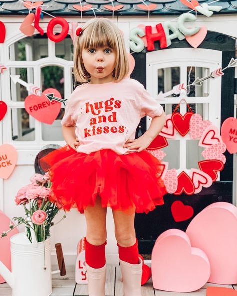 Valentines Toddler Photoshoot, Toddler Valentines Day Pictures, Toddler Girl Valentines Day Outfit, Valentines Minis, Girls Valentine Dresses, Valentine Dresses, Valentine Craft Decorations, Girls Valentines Outfit, Valentine's Day Party Games