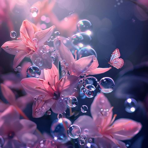 👉 if Like, please Follow and Share AI Graphics Studio Prompt 👉 Delicate pink flowers with bubbles floating in the air, beautiful flowers and butterflies, detailed drops and bubbles, lens effect bubbles, transparent drops, psychedelic water bubbles, magical colorful flowers, drops, hd wallpaper, glowing flowers, sparkling petals, drops, beautiful 3D composition, beautiful uhd 8k art, ethereal bubbles, very beautiful iPhone wallpaper] 👇Contact on WhatsAPP: http://tiny.cc/aigraphicsstudio #aig... Wallpaper Glowing, Beautiful Iphone Wallpaper, 3d Composition, Art Ethereal, Floating In The Air, Glowing Flowers, Fantasy Garden, Aesthetic Flower, Water Bubbles