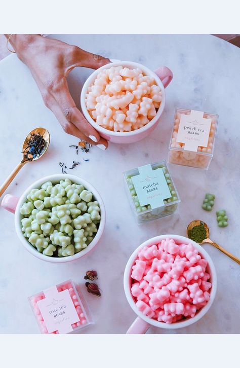 Green Gummy Bears, Tea Pairings, Wax Melts Packaging, Tea Flavors, Handmade Candles Diy, Diy Wax Melts, Homemade Scented Candles, Stop And Smell The Roses, Handmade Wax Melts