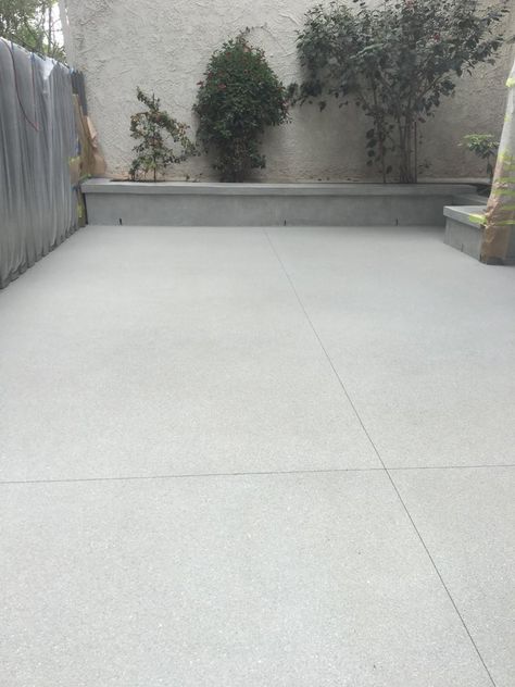 Sand Finish Concrete Patio, Colored Concrete Patio, Patio Redo, Poured Concrete Patio, Concrete Stain Patio, Concrete Backyard, Concrete Deck, Cement Patio, Patio Layout