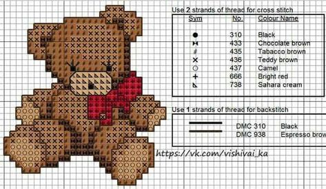 Cross Stitch Teddy Bear, Teddy Bear Cross Stitch, Stitch Teddy, Baby Cross Stitch Patterns, Cross Stitch For Kids, Animal Cross Stitch Patterns, Tapestry Crochet Patterns, Baby Cross, Cross Stitch Heart