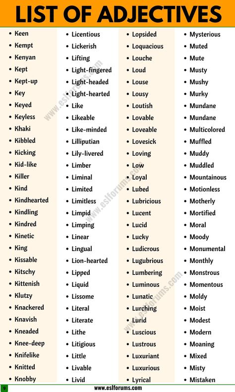 Adjective Examples, Adjectives In English, Descriptive Adjectives, Examples Of Adjectives, Verbs In English, List Of Adjectives, English Adjectives, Descriptive Words, Irregular Verbs