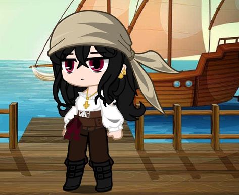 Gacha Club Pirate Outfit Ideas, Gacha Club Pirate, Gacha Pirate Outfit, Robber Outfit, Pirate Outfit, Pirate Halloween, Combat Armor, Club Outfit Ideas, Black Jeans Outfit