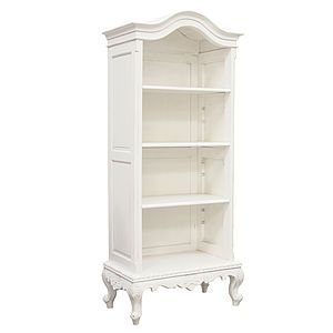 French Bookcase, Rooms Decoration, Bookshelf Cabinet, Vintage Bookshelf, White Bookshelves, French Country Living Room, White Bookcase, Open Bookcase, White Shelves