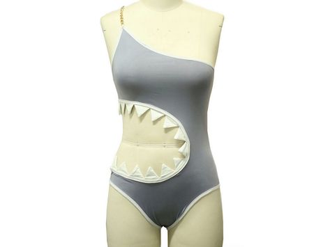 Shark Swimsuit, Alien Clothes, Shark Costume, Shark Costumes, Cute Shark, 1 Piece Swimsuit, Shark Week, Fishing Outfits, Monokini