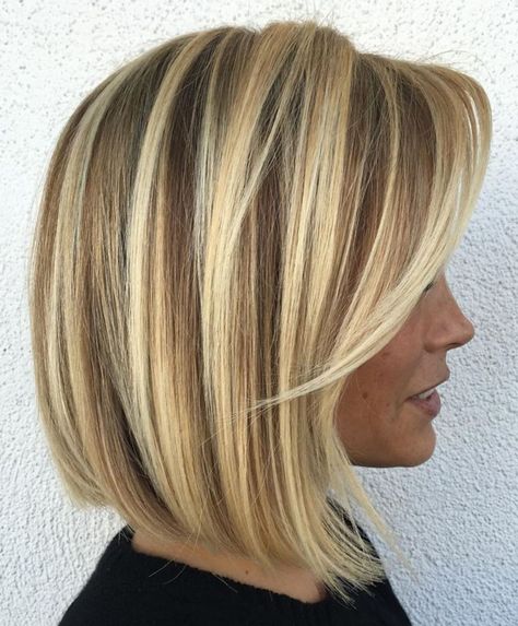 Blonde Balayage Bob With Swoopy Bangs Blonde Balayage Bob, Angled Bob Haircuts, Medium Bob Hairstyles, Bob Haircut For Fine Hair, Bob Hairstyles For Fine Hair, Mom Wedding, Haircuts For Fine Hair, Loose Curls, Medium Hair Cuts