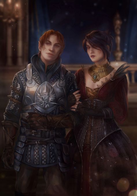 Dragon Age Qunari Art, Morrigan X Warden, Dragon Age Oc Art, Dragon Age Warden, Dragon Age Oc, Morrigan Aesthetic, Dragon Age Origins Morrigan, Morrigan Dragon Age, Morrigan Cosplay