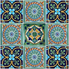 Tips & Tricks to an Easily Painted Tile Backsplash - Hello Central Avenue Mexican Tile Bathroom, Mexican Tiles, Mexican Talavera Tile, Rustic Traditional, Mexican Tile, Talavera Tiles, Mexican Talavera, Tile Projects, Tile Inspiration