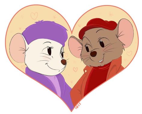 Hollie Ballard - Disney Bianca & Bernard Bernardo Y Bianca, The Rescuers, Love Cartoon Couple, Best Nature Wallpapers, Disney Princess Fan Art, Disney Board, Disney Artwork, Disney Animals, Disney Favorites