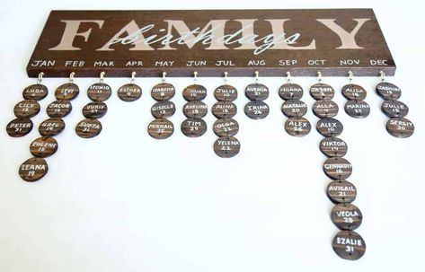 Family Tree For Kids Projects, Diy Family Calendar, Family Birthdays Sign, Birthday Board Diy, Birthday Calendar Board, Family Tree For Kids, Family Birthday Calendar, Family Celebrations Board, Celebration Board