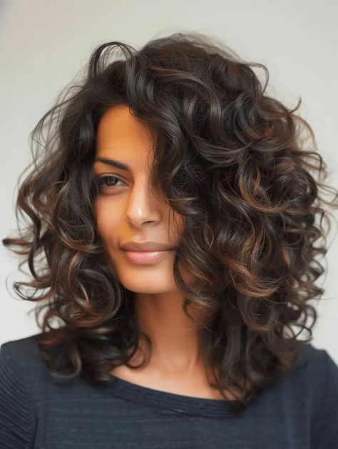 Mid Length 2b Haircut, Business Professional Curly Hairstyles, Shoulder Length Curly Hair With Layers, Curly Long Bob, Fine Curly Hair Cuts, Curly Lob Haircut, Mid Length Curly Hair, Spring Haircuts, Curly Lob