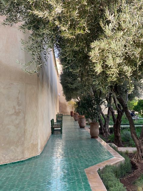 Le Jardin Secret, Marrakech Le Jardin Secret Marrakech, Arabic Garden, Mediterranean Hotel, Mediterranean Garden Design, Pretty Tiles, Spa Rooms, Garden Mirrors, Backyard Remodel, Mediterranean Garden