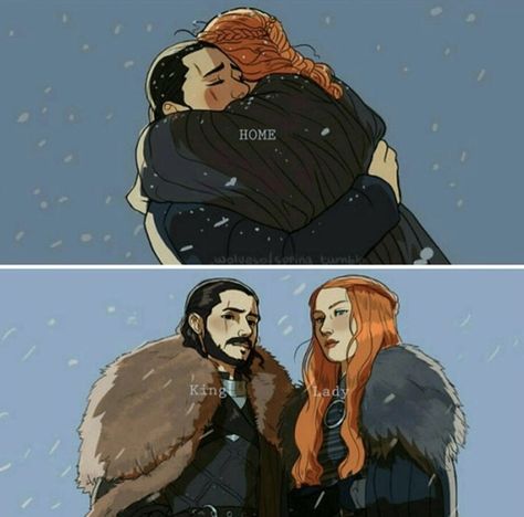 (3/3) Jon and Sansa have spent most of their journey surrounded by strangers, until now. Jon Snow And Sansa Stark Fan Art, Jon X Sansa Fanart, Jon And Sansa Fan Art, Jon X Sansa, Jonsa Fanart, Sansa Stark Fanart, Sansa Jon, Jon Sansa, Jon And Sansa