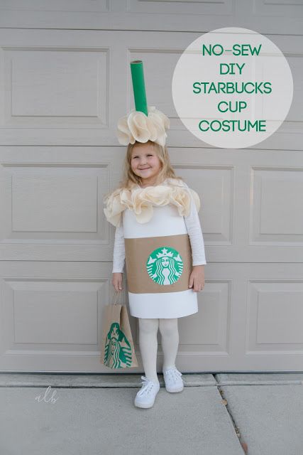 No sew DIY Starbucks Cup Costume | Andrea LeBeau Blog Coffee Costume Diy, Coffee Costume, Starbucks Halloween Costume, Starbucks Costume, Halloween Costumes Kids Homemade, Sew Halloween Costume, Cow Halloween, Change Jar, Pumpkin Halloween Costume