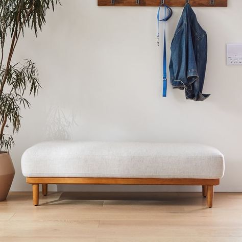 For Your Entryway: Newport Bench Bench Designs, Living Room Bench, Bed Bench, Indoor Bench, Upholstered Bench, Outdoor Bench, Engineered Hardwood, Ash Wood, West Elm