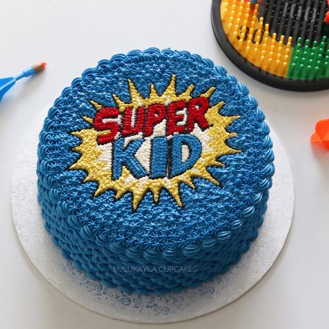 Super kid cake Butter Icing Cake, Ghana Foods, Butter Icing Cake Designs, 2d Cake, Icing Cake Design, Superhero Cakes, Icing Buttercream, Cake Designs For Boy, Cake Design For Men