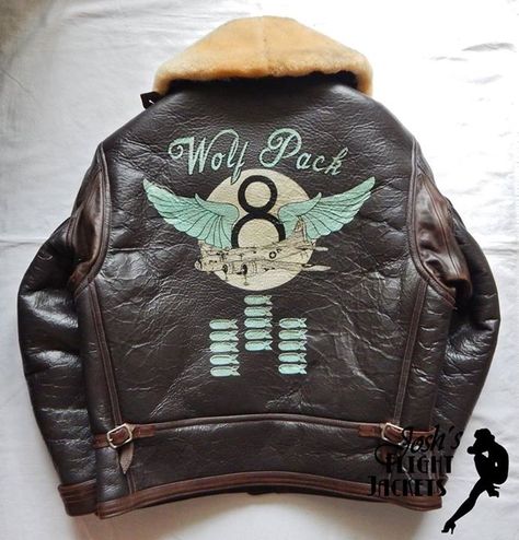 WWII US Army Air Force Nose Art Pin up Hand Painted Flight Jacket ANJ-4 Eastman Leather Leather Jacket Art, Painted Leather Jacket, Jacket Art, Flying Jacket, Leather Flight Jacket, Painted Jacket, Mens Jackets Casual, Aviator Jackets, Jackets Men Fashion