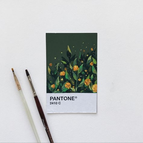 Art Small Canvas, Daily Art Challenge, Pantone Paint, Inspiration Painting, Postcard Art, Paint Cards, Mom Art, Small Canvas Art, Art Inspiration Painting