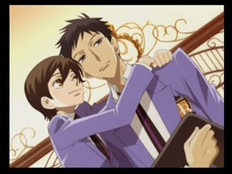 Mori and Haruhi from Ouran High School Host Club Takashi Morinozuka, Mori Senpai, Host Club Anime, Ouran Highschool, Ouran Host Club, School Clubs, High School Host Club, Ouran High School Host Club, Host Club