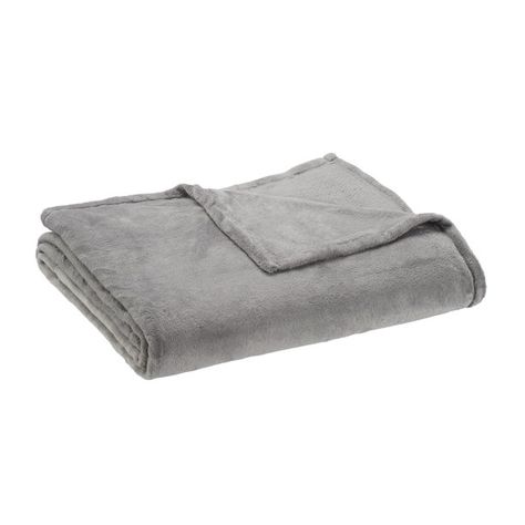 Mainstays King Super Soft Plush Bed Blanket in Light Gray - Walmart.com - Walmart.com News Logo, Berkshire Blanket, Solid Bed, Custom Throw Blankets, Couch Throw Blanket, Family Monogram, Queen Blanket, Comfy Blankets, Cozy Throw Blanket