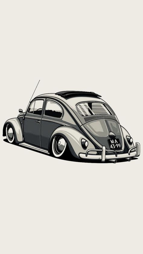 Sports Drawing, Auto Illustration, Vw Mk1, Vw Sedan, Vw Art, Image Moto, Vw Classic, Combi Volkswagen, Vw Beetle Classic