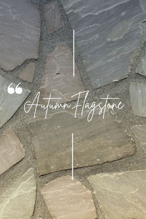 Rich Autumn color flagstone veneer, displaying warm earthy tones that beautifully complement fall landscapes and create a cozy, inviting ambiance. Flagstone Paving, Flagstone Pavers, Paver Stones, Beautiful Stones, Retaining Walls, Autumn Beauty, Retaining Wall, Outdoor Area, Seating Area