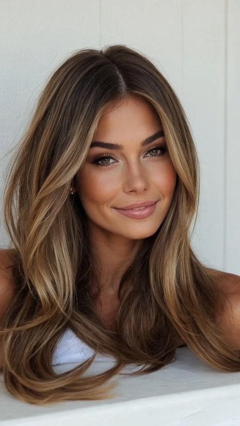 Brilliant Bronde: 15 Enchanting Balayage Hairstyle Ideas for Every Season! - Inspire Inlet Mushroom Balayage, Pecan Sandie, Hair Caramel, Caramel Blonde Hair, Rambut Brunette, Bombshell Hair, Honey Brown Hair, Bronde Balayage, Color Balayage