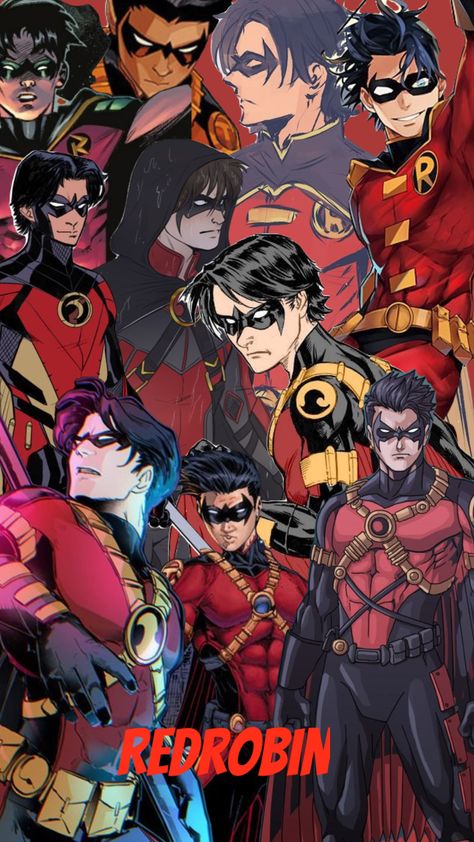 #redrobin#batfamily#batfam#timdrake Tim Drake Wallpaper Iphone, Batman And Robin Wallpaper Iphone, Red Robin Wallpaper, Red Robin Aesthetic, Red Robin Dc Wallpaper, Red Robin Comic Panel, Jason Todd Robin, Red Robin, Tim Drake