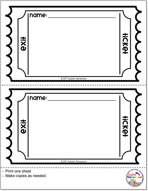 Blank Exit Ticket Template Tiket, Exit Tickets Template, Ticket Template Printable, Math Exit Tickets, Ticket Template Free, Ombre Hair Color Ideas, Printable Tickets, About Blank, Teacher Boards