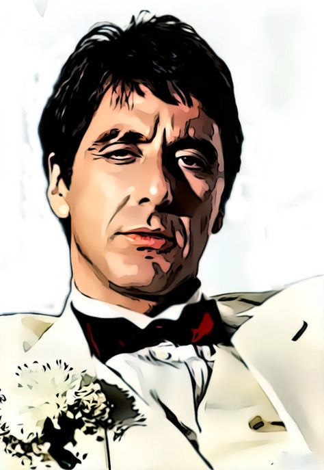 Scarface Poster, Scarface Movie, Don Corleone, Gangster Movies, Tony Montana, Deviant Art, Al Pacino, Caricatures, The Godfather